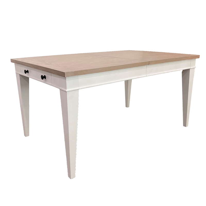 Pemberly Row Contemporary 7 Piece Wood Table & Dining Chairs in White