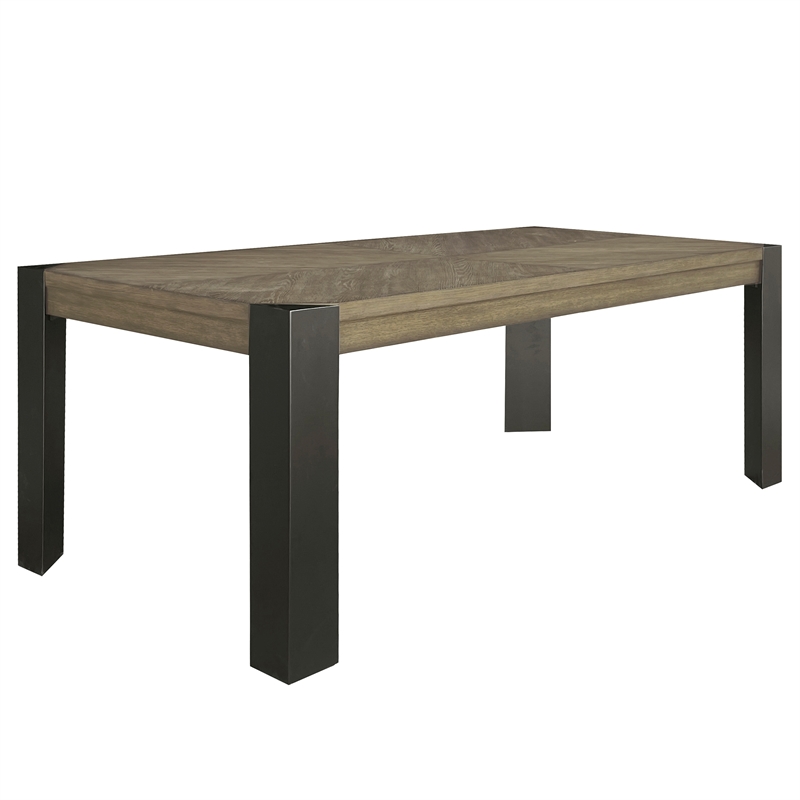 Pemberly Row Contemporary Dining 78 in. with 6 ladderback chairs