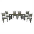 Pemberly Row Contemporary Dining 78 in. with 6 ladderback chairs