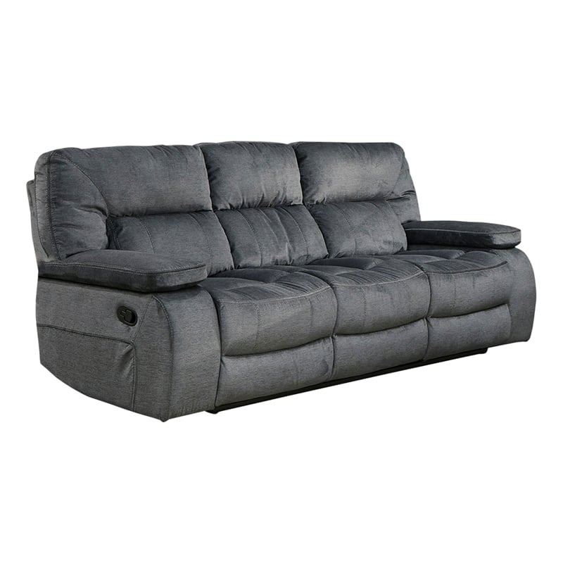 Pemberly Row Contemporary Manual Reclining Sofa Loveseat and Recliner