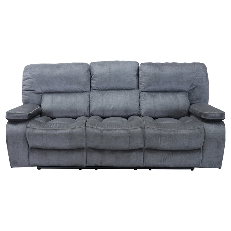 Pemberly Row Contemporary Manual Reclining Sofa Loveseat and Recliner