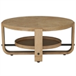 Pemberly Row Contemporary Engineered Wood Brown 3 Piece Occasional Table Set