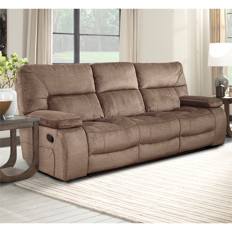 Pemberly Row Contemporary Manual Reclining Sofa and Loveseat