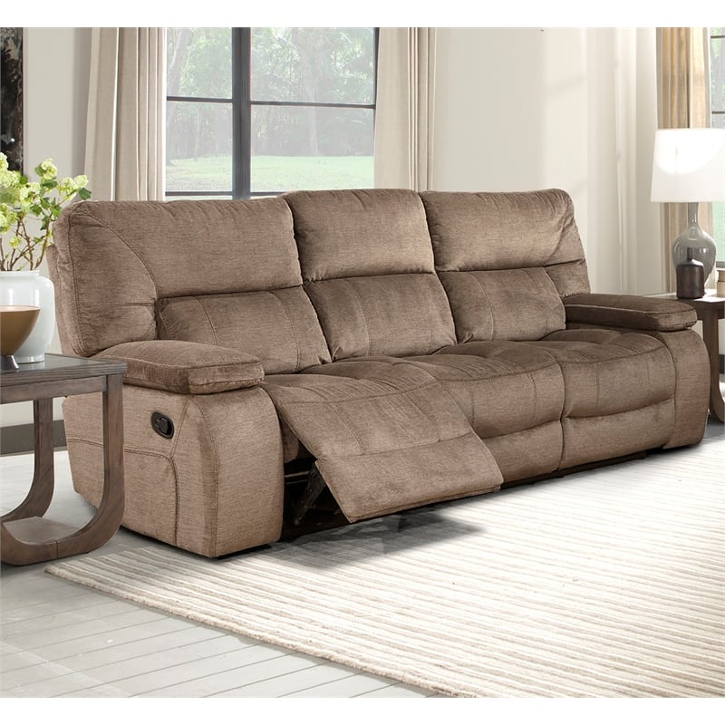 Pemberly Row Contemporary Manual Reclining Sofa and Loveseat