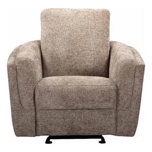 Pemberly Row Contemporary Fabric Biscotti Power Glider Recliner