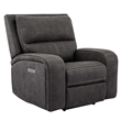 Pemberly Row Contemporary Slate Power Reclining Sofa and Recliner