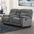 Pemberly Row Contemporary Shadow Grey Manual Reclining Sofa and Loveseat