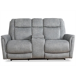Pemberly Row Contemporary Hudson Grey Power Reclining Sofa and Loveseat