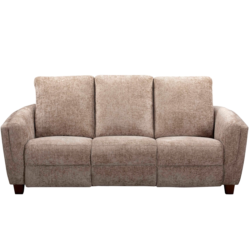 Pemberly Row Contemporary Biscotti Power Reclining Sofa and Recliner