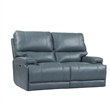 Pemberly Row Contemporary Azure Power Reclining Sofa and Loveseat