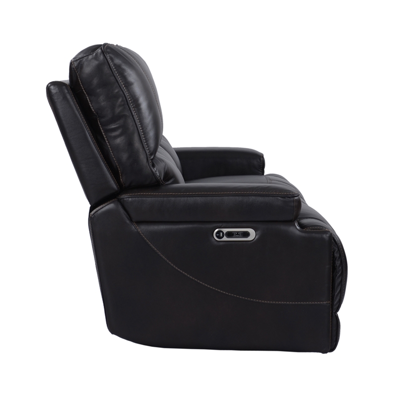 Pemberly Row Contemporary Coffee Power Reclining Sofa and Loveseat