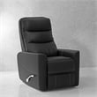 Pemberly Row Contemporary Black Swivel Glider Recliner Two Pack