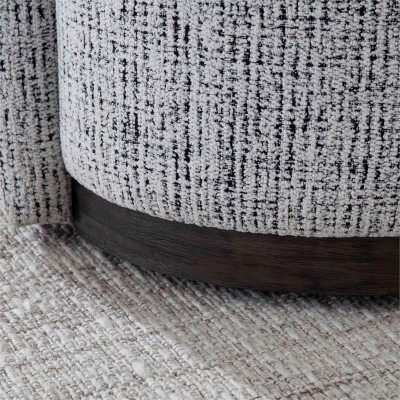 Pemberly Row Contemporary Fabric Nightshade Swivel Accent Chair