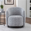 Pemberly Row Contemporary Fabric Nightshade Swivel Accent Chair