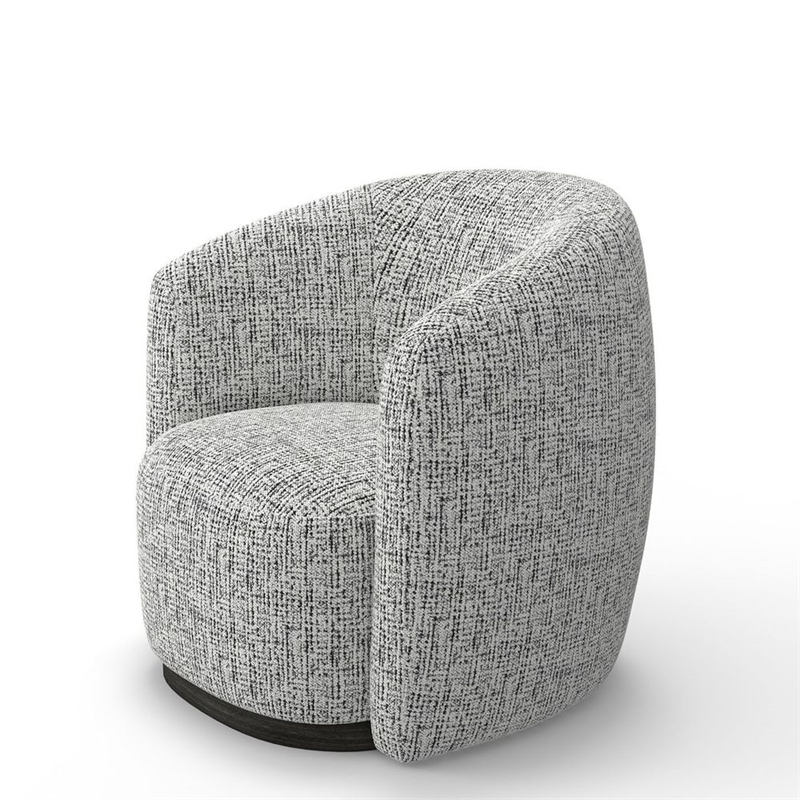 Pemberly Row Contemporary Fabric Nightshade Swivel Accent Chair