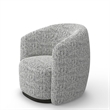 Pemberly Row Contemporary Fabric Nightshade Swivel Accent Chair