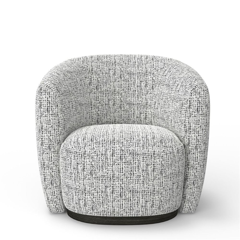 Pemberly Row Contemporary Fabric Nightshade Swivel Accent Chair
