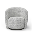 Pemberly Row Contemporary Fabric Nightshade Swivel Accent Chair