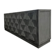 Pemberly Row Contemporary Engineered Wood Black Tea Finish 90