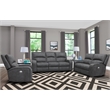 Pemberly Row Contemporary Fabric Slate Power Recliner Two Pack