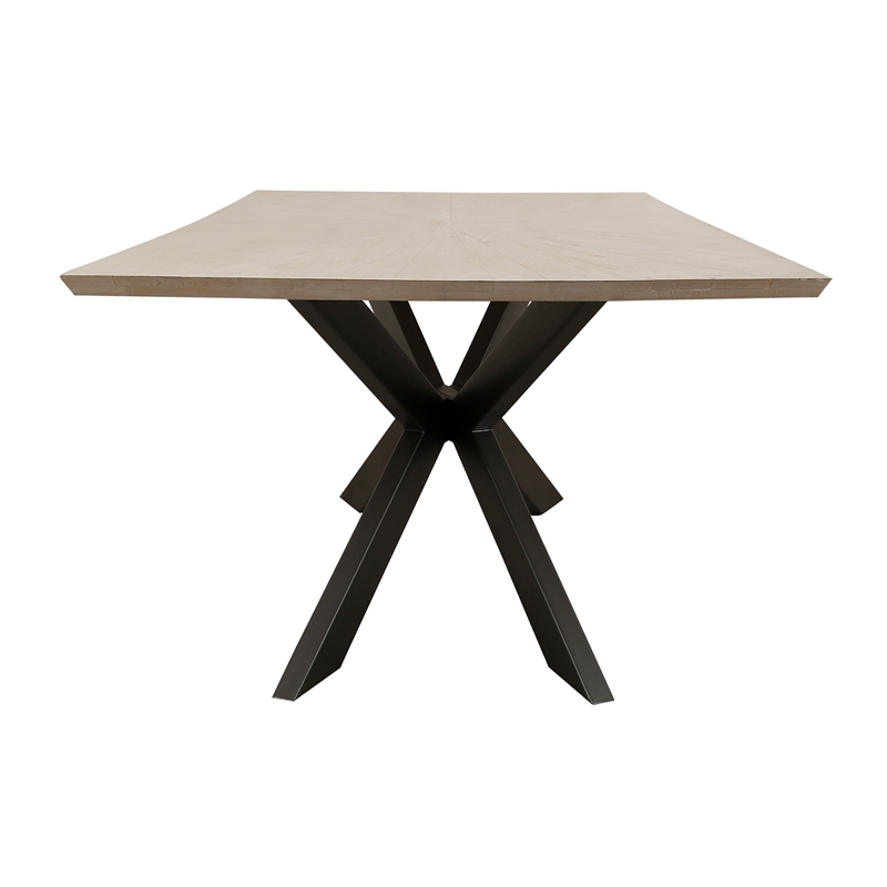 Pemberly Row Contemporary 86 In. Dining Table With 4 Upholstered Chairs
