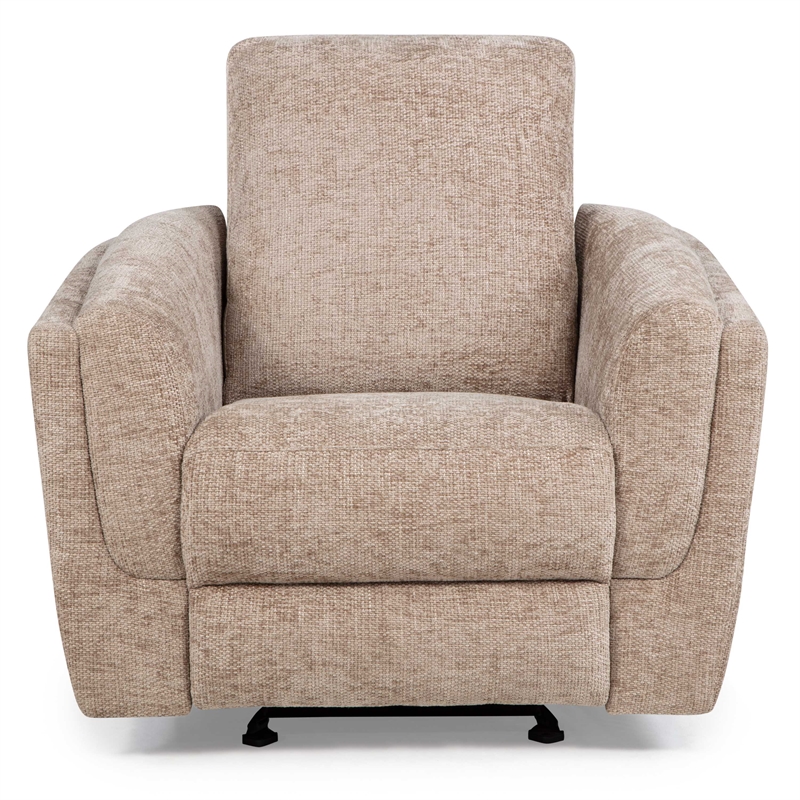 Pemberly Row Contemporary Biscotti Power Glider Recliner Two Pack
