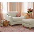 Pemberly Row Modern / Contemporary Fabric Farlo Chalk Chair Two Pack
