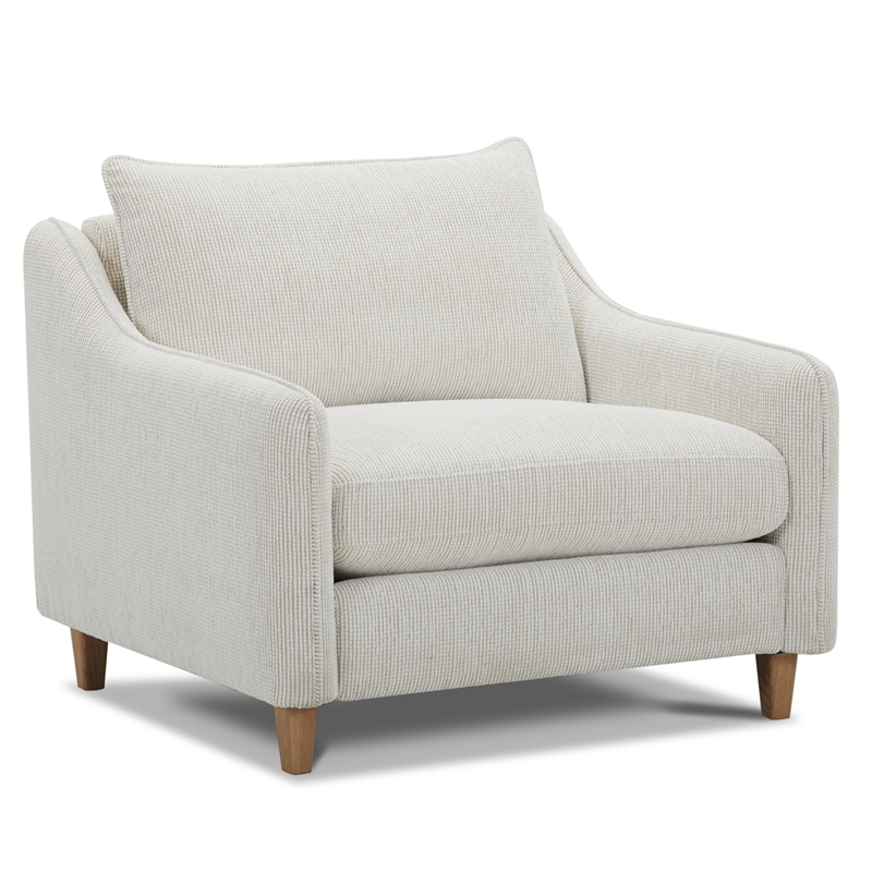 Pemberly Row Modern / Contemporary Fabric Farlo Chalk Chair Two Pack