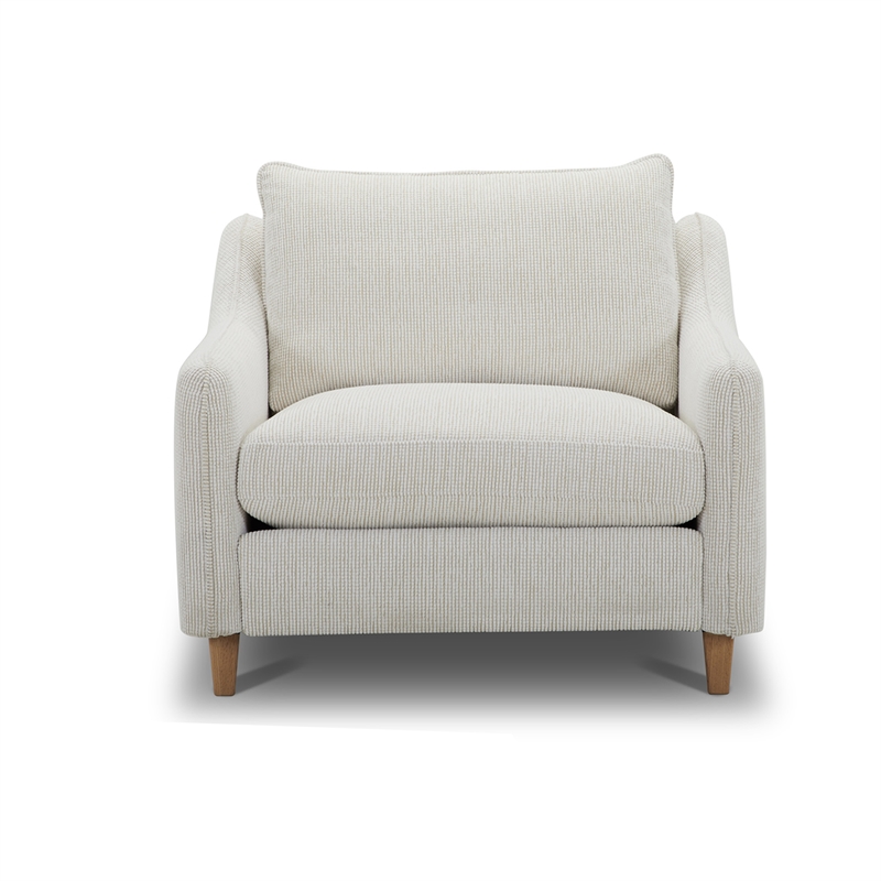 Pemberly Row Modern / Contemporary Fabric Farlo Chalk Chair Two Pack