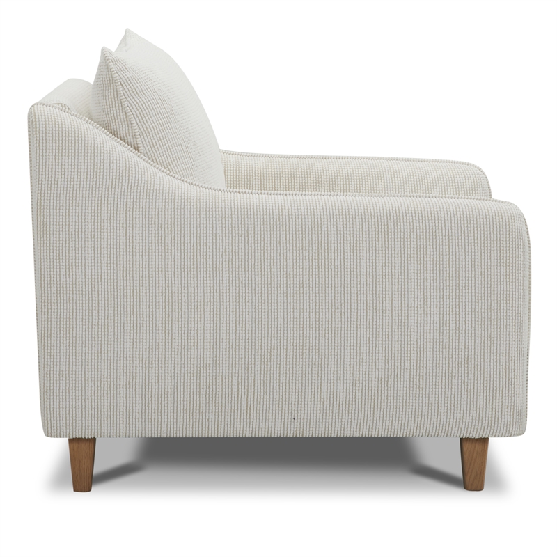 Pemberly Row Modern / Contemporary Fabric Farlo Chalk Chair Two Pack