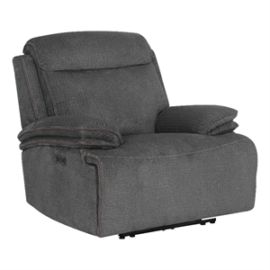 Pemberly Row Contemporary Airy Midnight Power Zero Gravity Recliner
