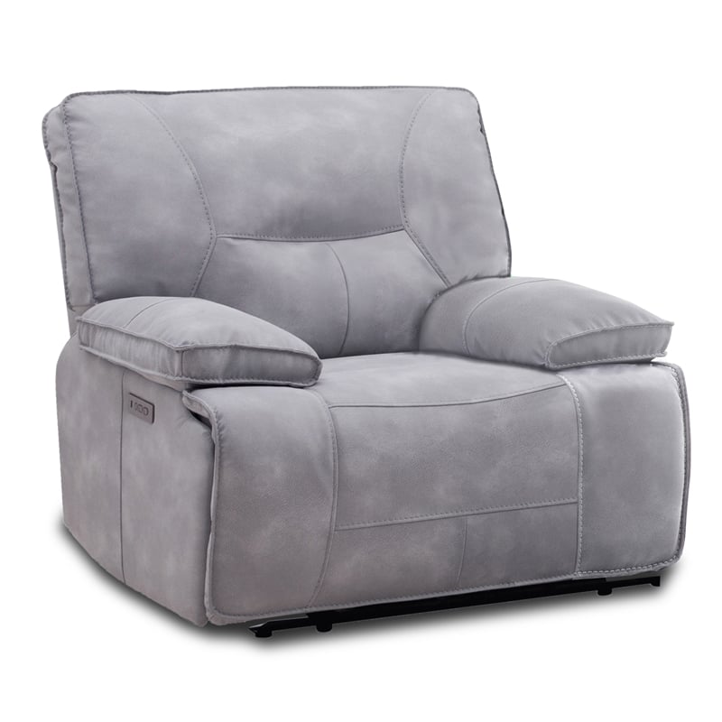 Pemberly Row Contemporary Sky Zero Gravity Power Recliner Two Pack