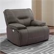 Pemberly Row Contemporary Fabric Haze Power Recliner Two Pack