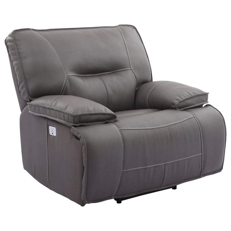 Pemberly Row Contemporary Fabric Haze Power Recliner Two Pack