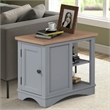 Pemberly Row Contemporary Dove Cocktail Table with 2 Chairside Tables