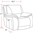 Pemberly Row Contemporary Burnt Sienna Power Recliner Two Pack