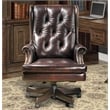 Pemberley Row Top Grain Leather Brown Desk Chair Swivel Adjustable 30.25