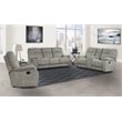 Pemberly Row Polyester Manual Console Loveseat in Shadow Tan