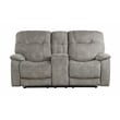 Pemberly Row Polyester Manual Console Loveseat in Shadow Tan