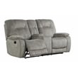 Pemberly Row Polyester Manual Console Loveseat in Shadow Tan