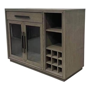 Pemberly Row 47.5&quotW Modern Wood Dining Multi-functional Server in Gray