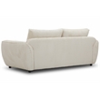 Pemberly Row Modern Fabric 2-Seat Sofa with Lumbar Pillow in Ivory