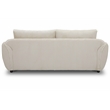 Pemberly Row Modern Fabric 2-Seat Sofa with Lumbar Pillow in Ivory