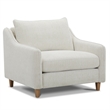 Pemberly Row Transitional Fabric Upholstered Chair in Farlo Chalk White