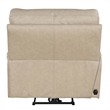 Pemberly Row Leather Power Cordless Recliner in Linen Fossil Beige
