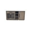 Pemberly Row Wood Multi-Functional Server with Bar Cabinet in Taupe