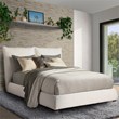 Pemberly Row Traditional Fabric California King Bed in Beige