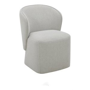 Pemberly Row 21&quot Fabric Upholstered Dining Chair in White (Set of 2)