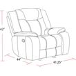 Pemberly Row Traditional Microfiber Glider Recliner in Taupe