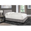 Pemberly Row Traditional Fabric Queen Bed in Cornflower Gray